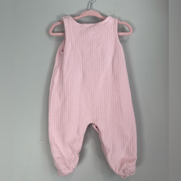 Vintage Love n' Cuddles Pink Baby Jumpsuit with Bear Embroidery 3M Girl - Picture 2 of 6